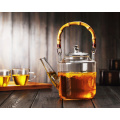 Haonai Glass KGB-011 hot sale double wall glass teapot